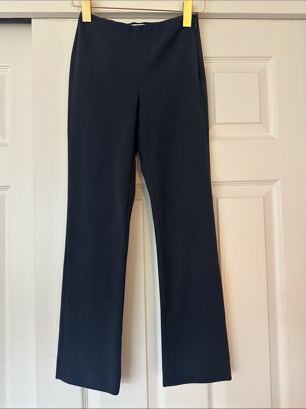 Vince Navy Skinny Straight-Leg Pants